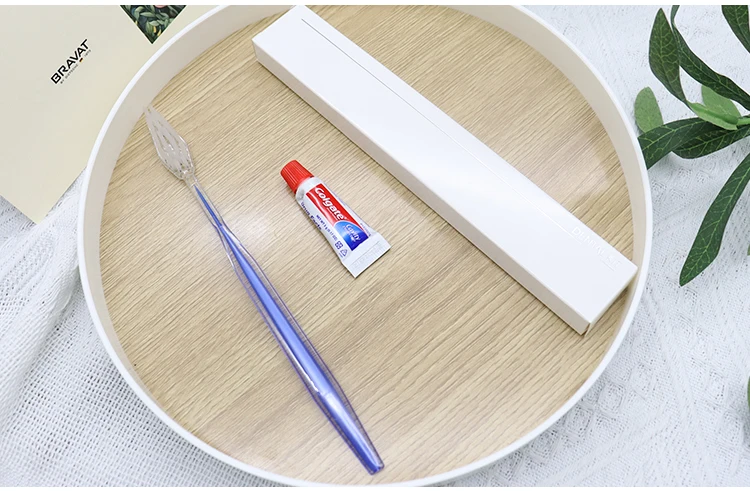 OEM Factory Price Deluxe Hotel Dental Kit with Colgate 5ml Toothpaste and No-slip Toothbrush For Business