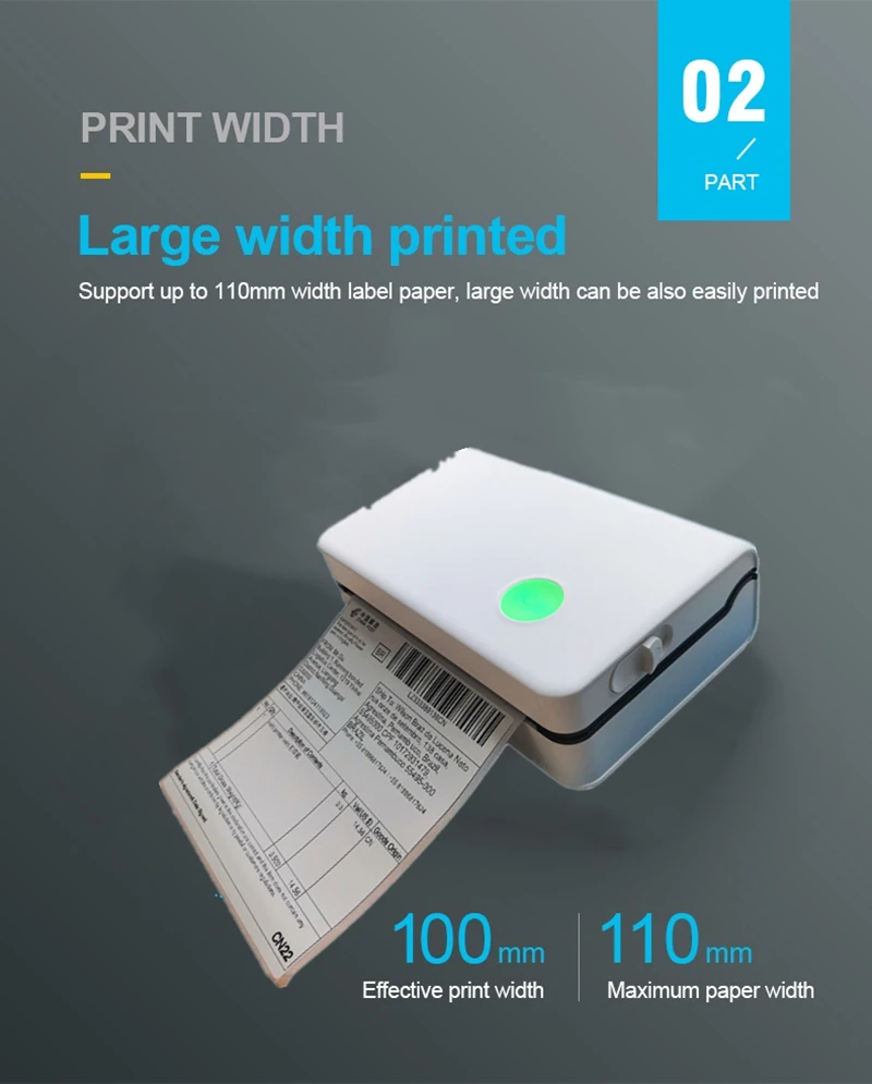 4 inch 110mm warehouse mini wifi thermal label printer