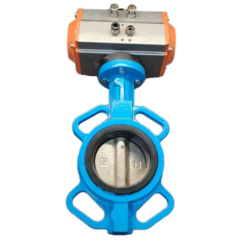 JINGHANGYU Manual Wafer Type Ductile Iron Sewage Handle Butterfly Valve Howo Truck Parts Butterfly Valve
