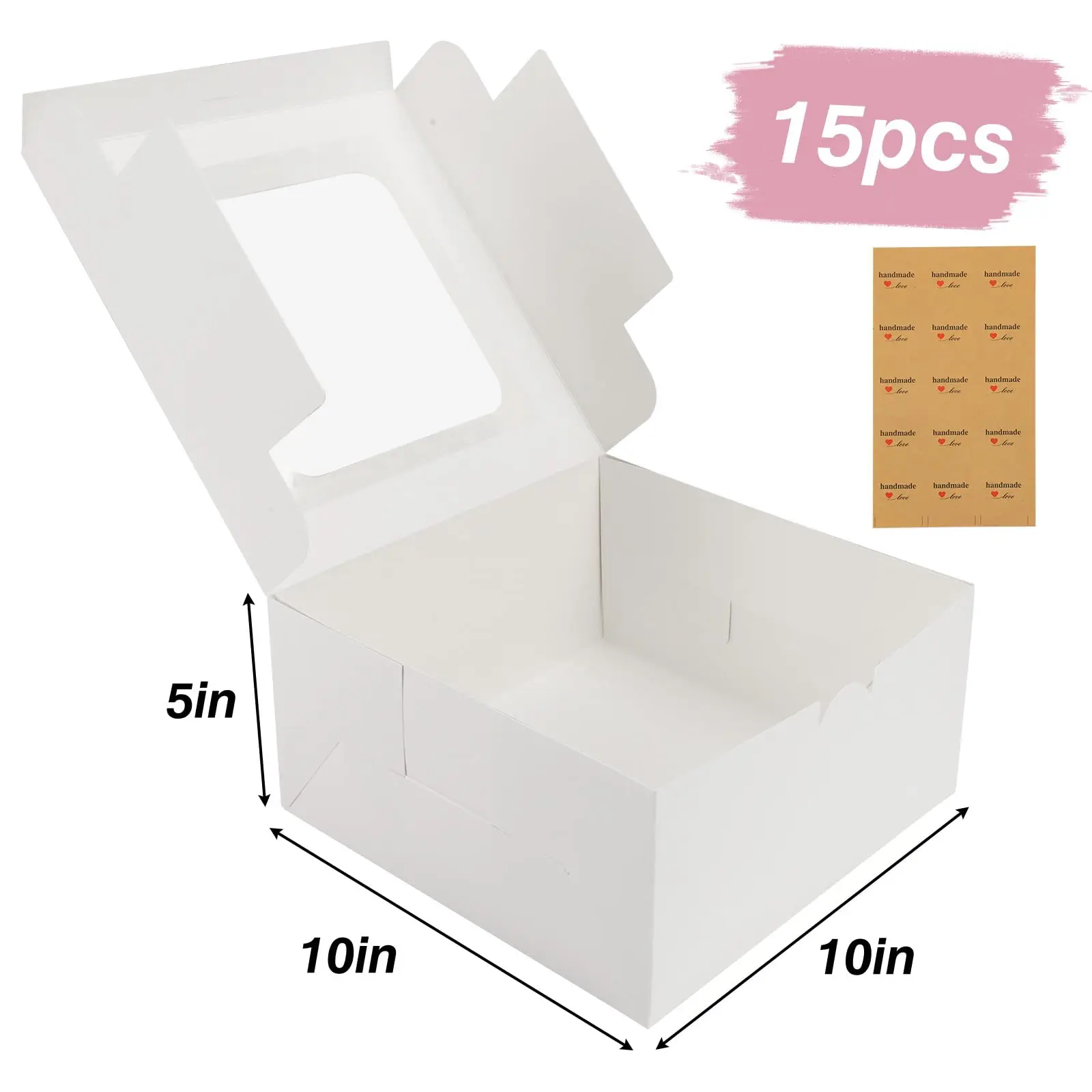 2024 New customized logo 6 8 10 12 inches food grade cardboard paper milk cake packaging box square paper cake box