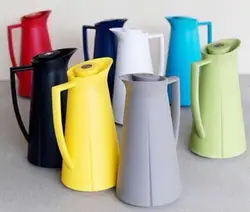 manufacturer blue pink white plastic custom glass refill coffee pot vacuum flask