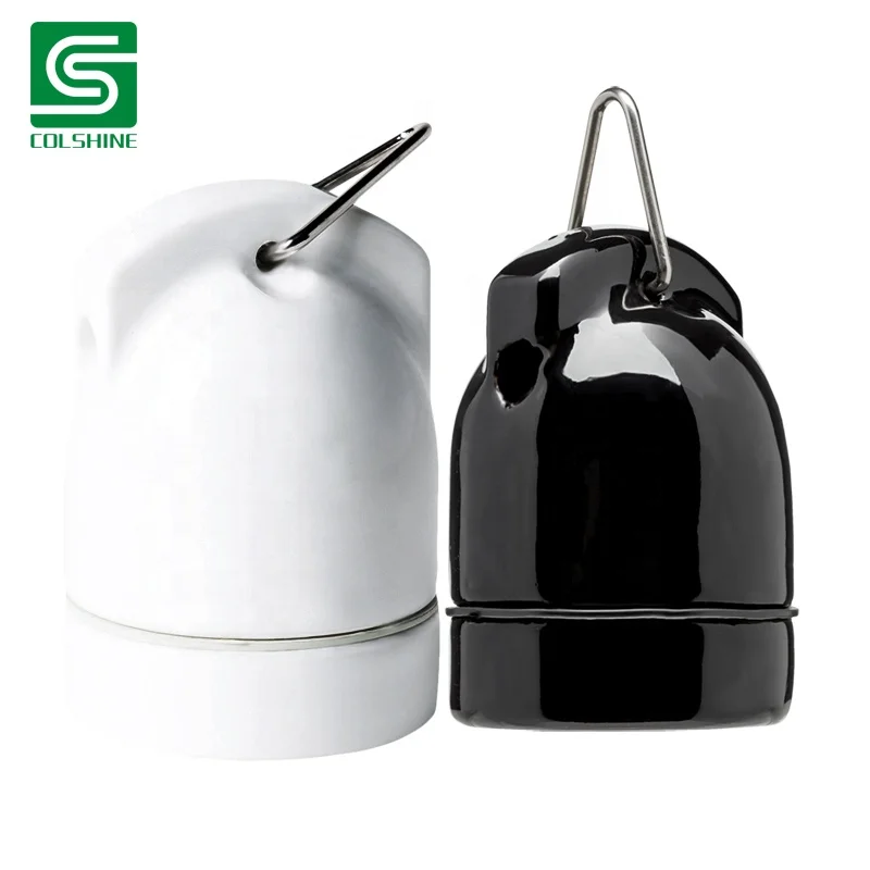 Best Quality Ceramic Lamp Holder Long Life Span Electrical Socket with Hooker