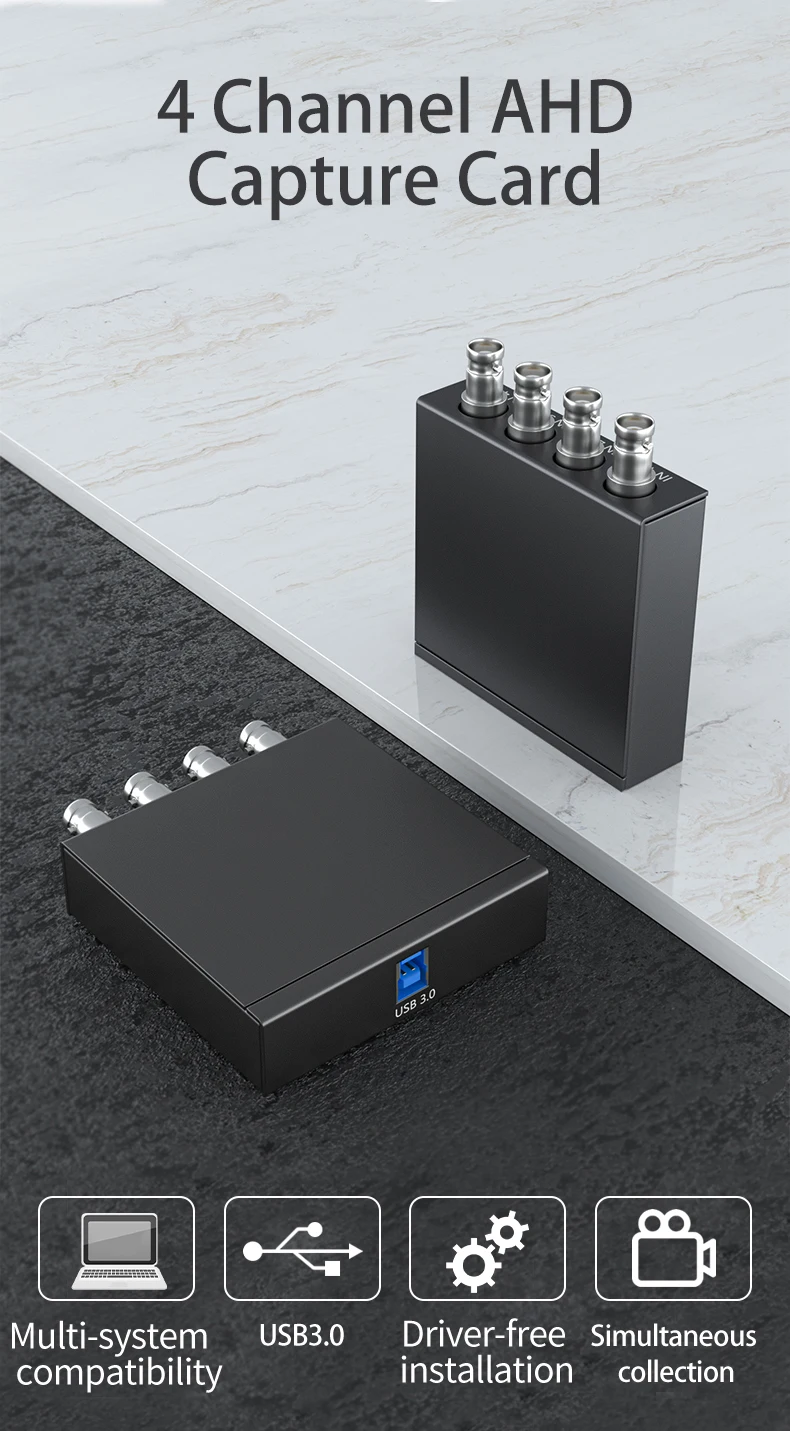  Оптовая продажа 1080P поддержка для наблюдения подключения камеры 4 channel AHD USB 3 0 карта видеозахвата прямые