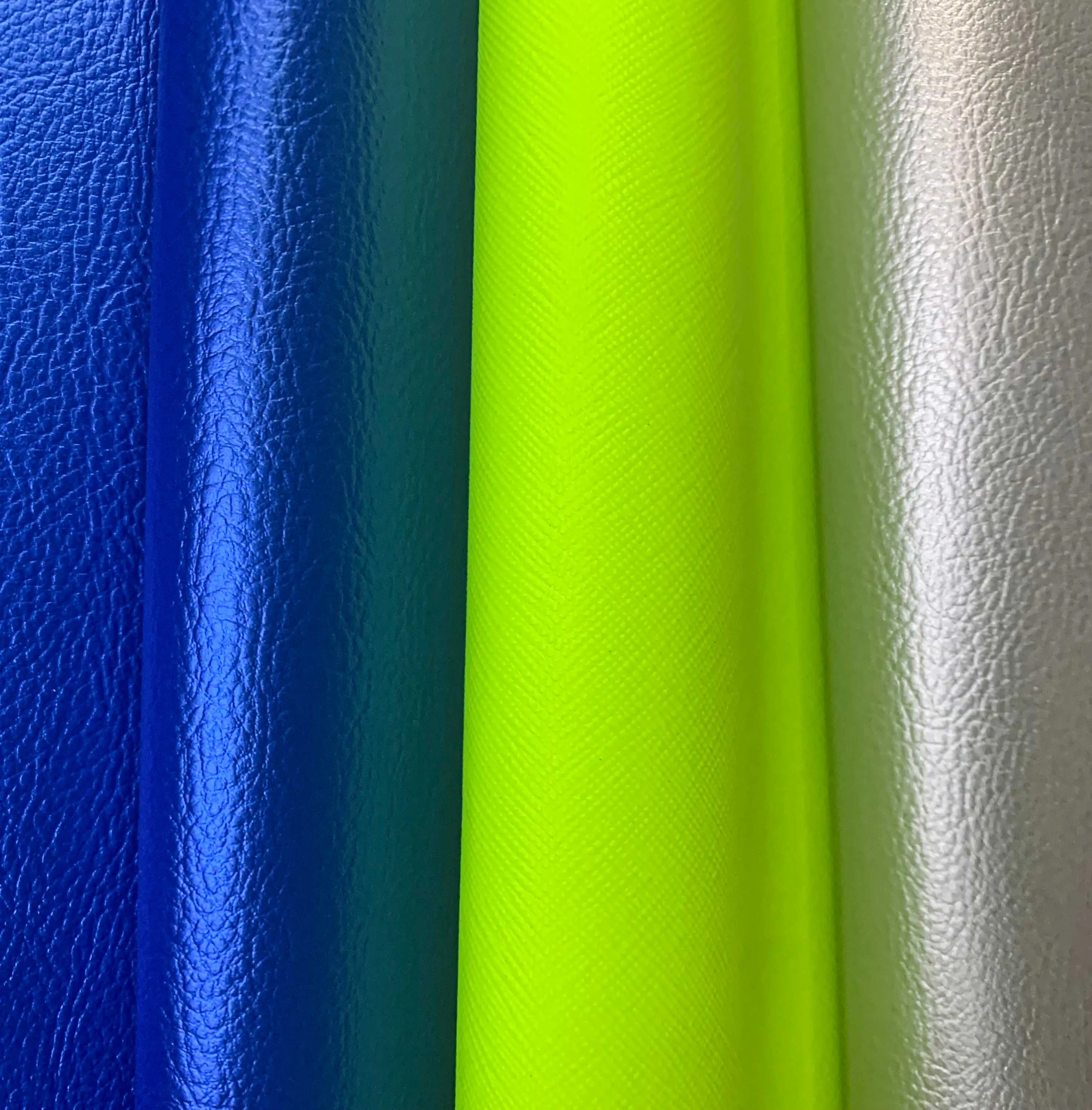 Free Sample PVC Synthetic Leather Microfiber Stretch Fashion Fabric for Bags Shoes Upholstery Car Seats Chairs Lining