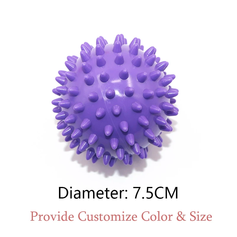 7.5cm/8/9cm PVC Massage Ball Hedgehog Ball  Muscle Relax Fitness Balls Pilates Yoga Roller Body Relief Stress