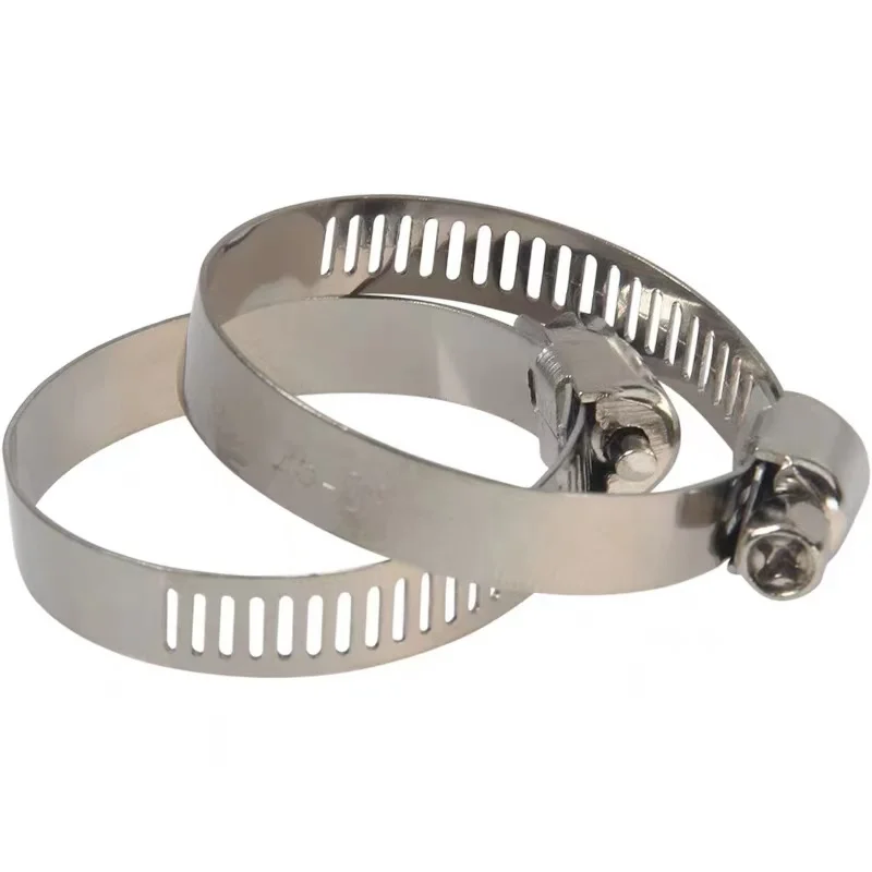 Wholesale 201 stainless steel large heavy duty American pipe clamp stainless steel hose clamp hoop