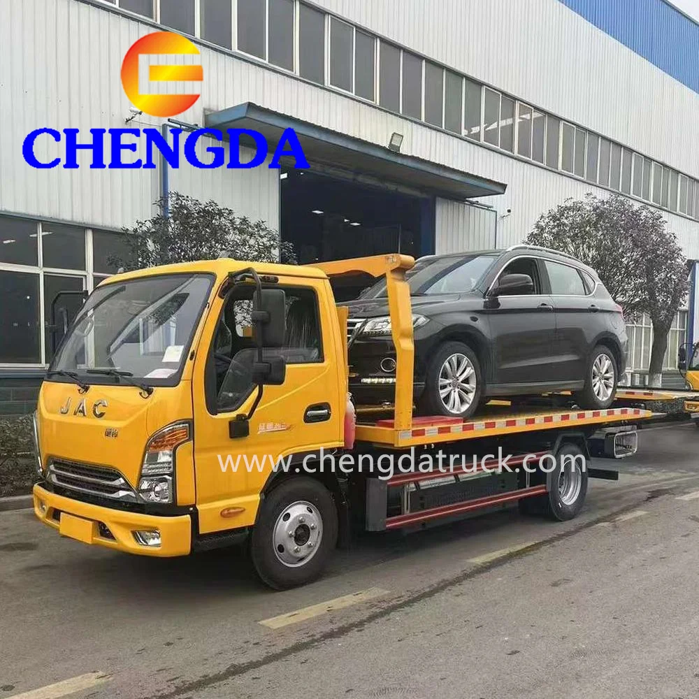 New Used JAC ISUZU 5 10ton Winch Platform Roll Back Wheel Lift Flatbed Tow Truck Wreckers Towing Trucks with Tow hook For Sale