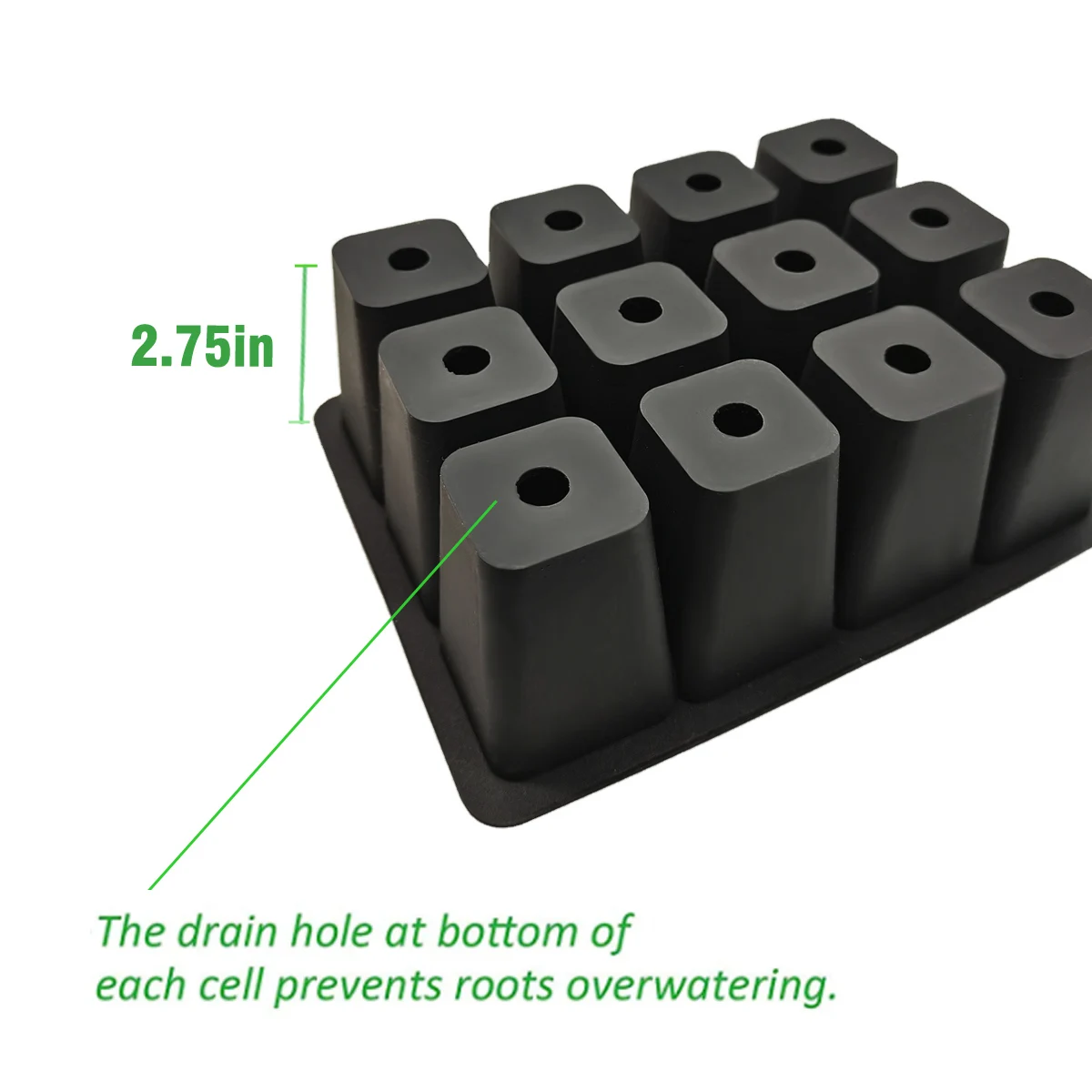 12 Cells Reusable Silicone Agricultural Vegetables Plant Seeding Growing Starter Nursery Kit Trays Planting