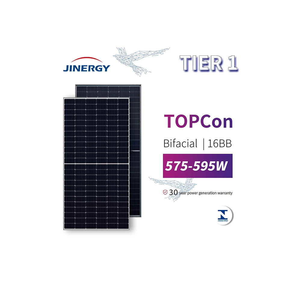 Jinergy bipacial 580 Вт TOPCon высокоэффективный PERC полуячейка моно PV солнечные панели крыши панели солнечных батарей плитка