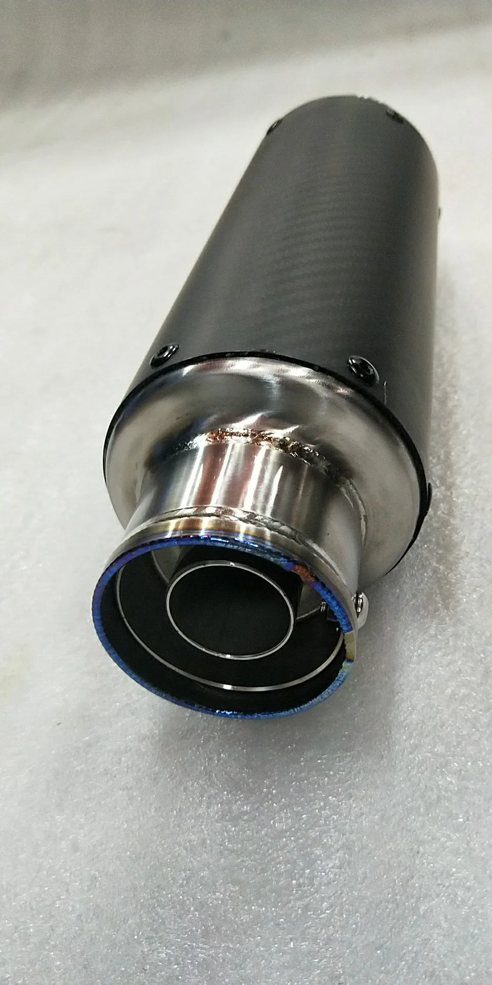 Round Shape Titanium Universal Motorcycle Exhaust Modified Muffler Pipe For most Motorcycles SC Exhaust