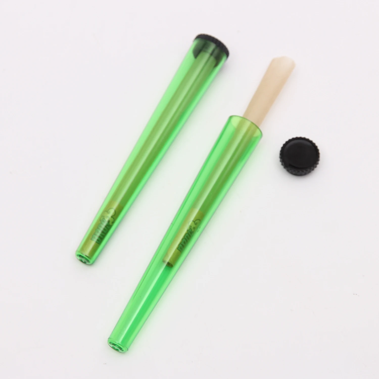 green custom logo bros plastic cone packing colorful rolled cone