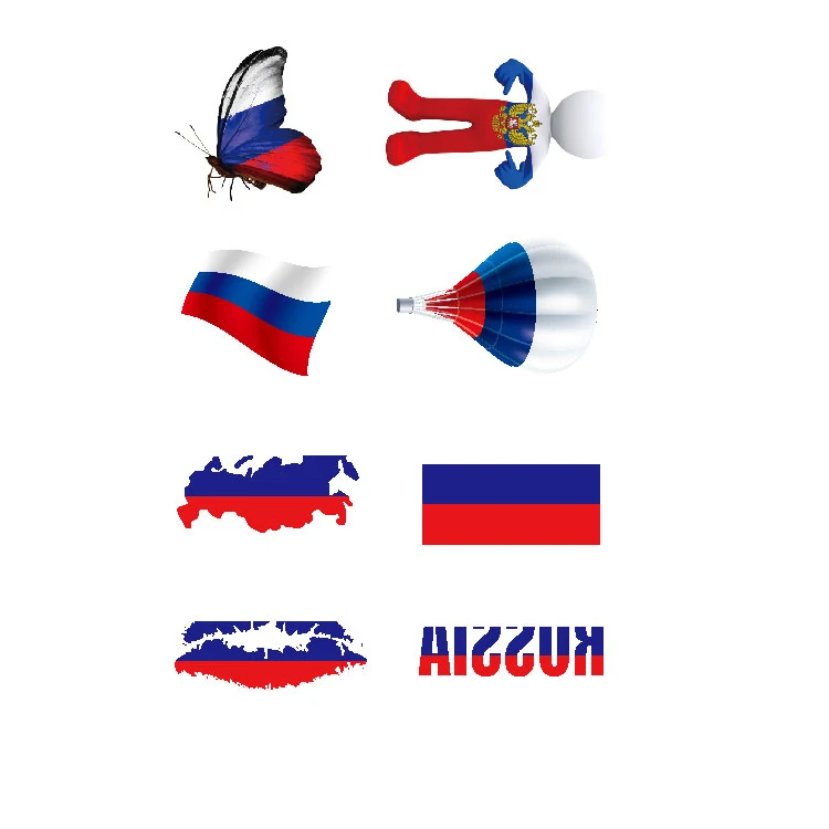 custom flags temporary tattoos  for Qatar  World Cup stickers Brazil flag body tatoo