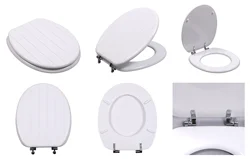 Bofan Promotional bathroom wall hanging kirsite hinge wc wood toilet seat price cover bidet in toilet
