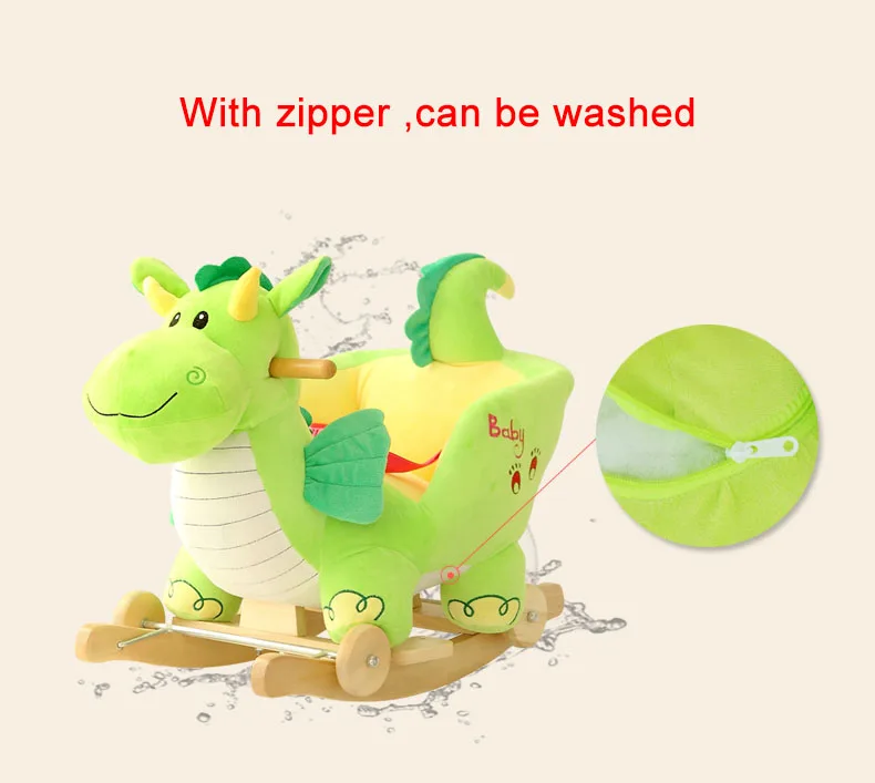 Small kids animal shaped chair rocking horse kids plush toys soft toddler toys