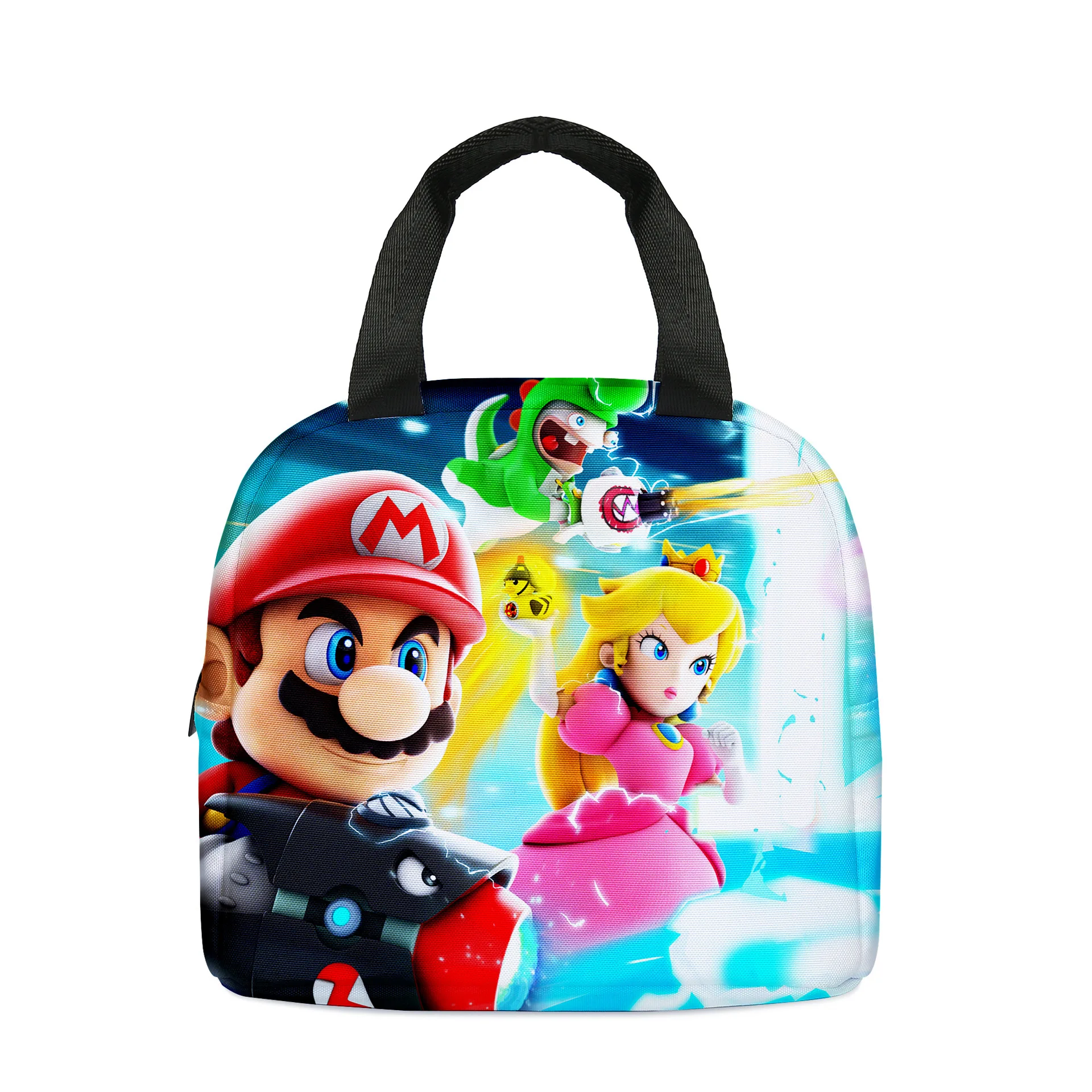Custom Insulated Cooler Super Mario Lunch Handbags for School Kids