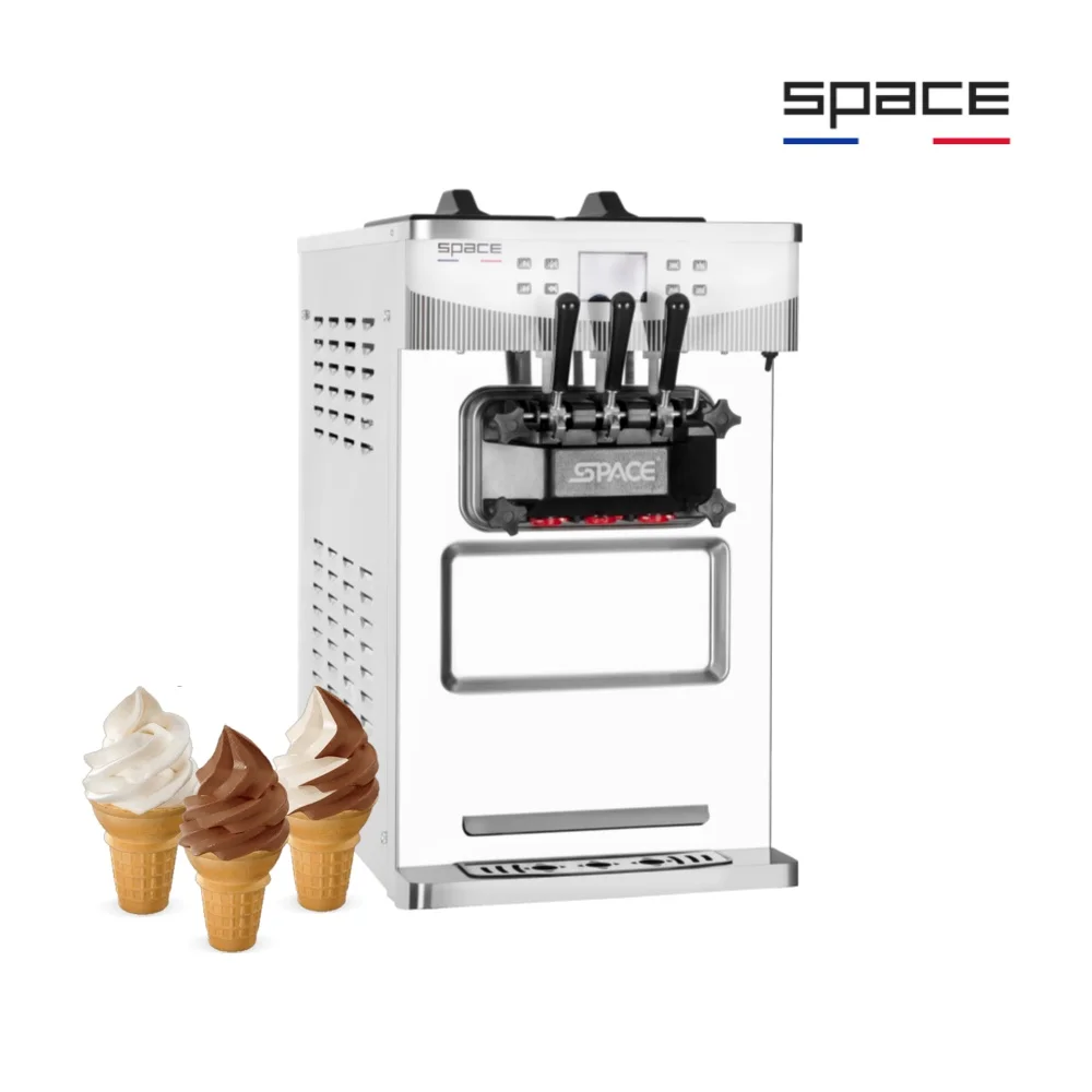 SPACE Mini 2+1 Mixed flavor Table top soft ice cream frozen acai making machine for Cafe