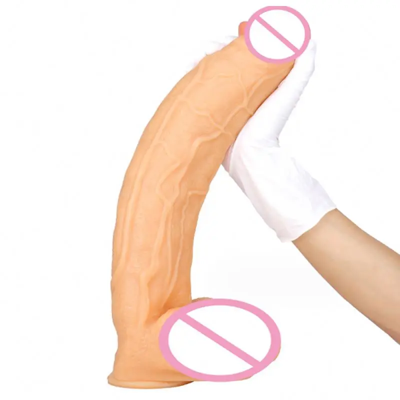 Realistic 16.53 Inch Supper Huge Thick Black Dildo Wholesale Realistic Long Giant Big Large Dildos for Women
