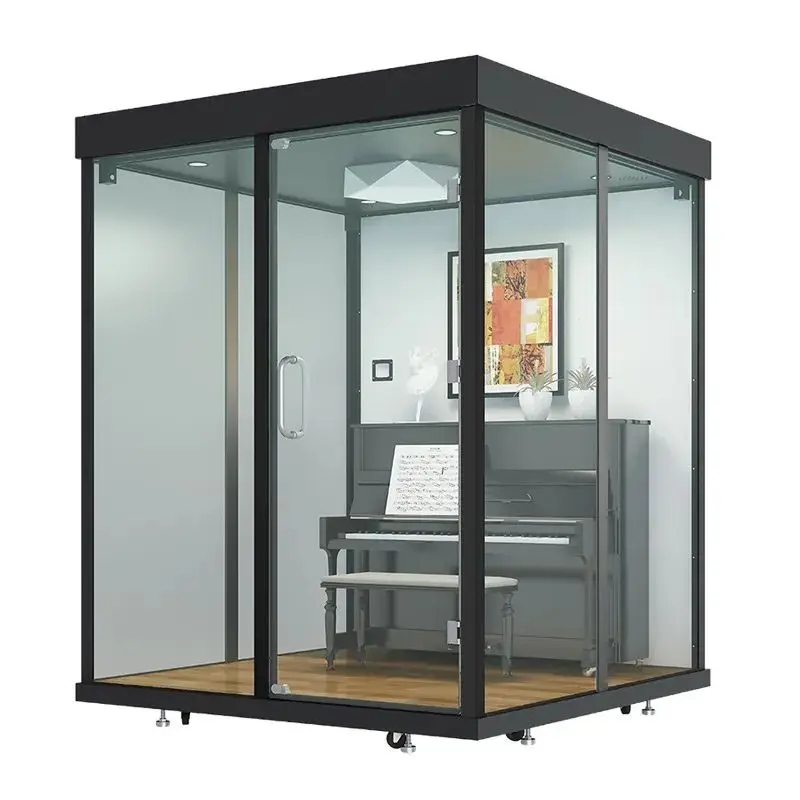 Outdoor Modern Soundproof Glass Multi-functional Telephone Booth Mobile Office Pod