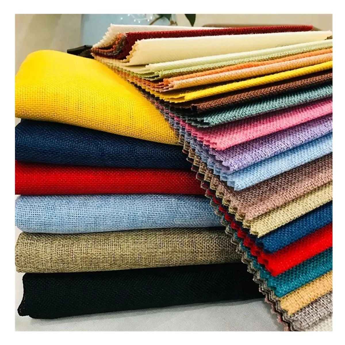High quality 30% linen 70% cotton fabric clothing fabric plain color for shirt linen cotton fabric