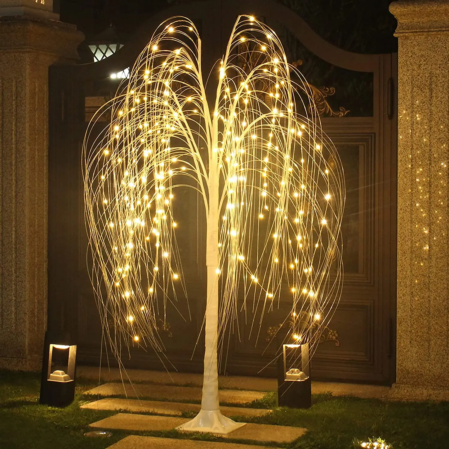 1.5m Fairy Christmas Willow Tree LED Motif Lights Warm White for indoor Outdoor Halloween Party Wedding Garden