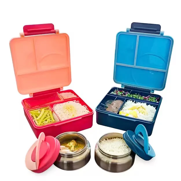 Cute School Supplies Thermos Lunch Box With Spoon and Fork Set Loncheras Leak-Proof Bento Box Snack Cutlery For Kids Kitchen