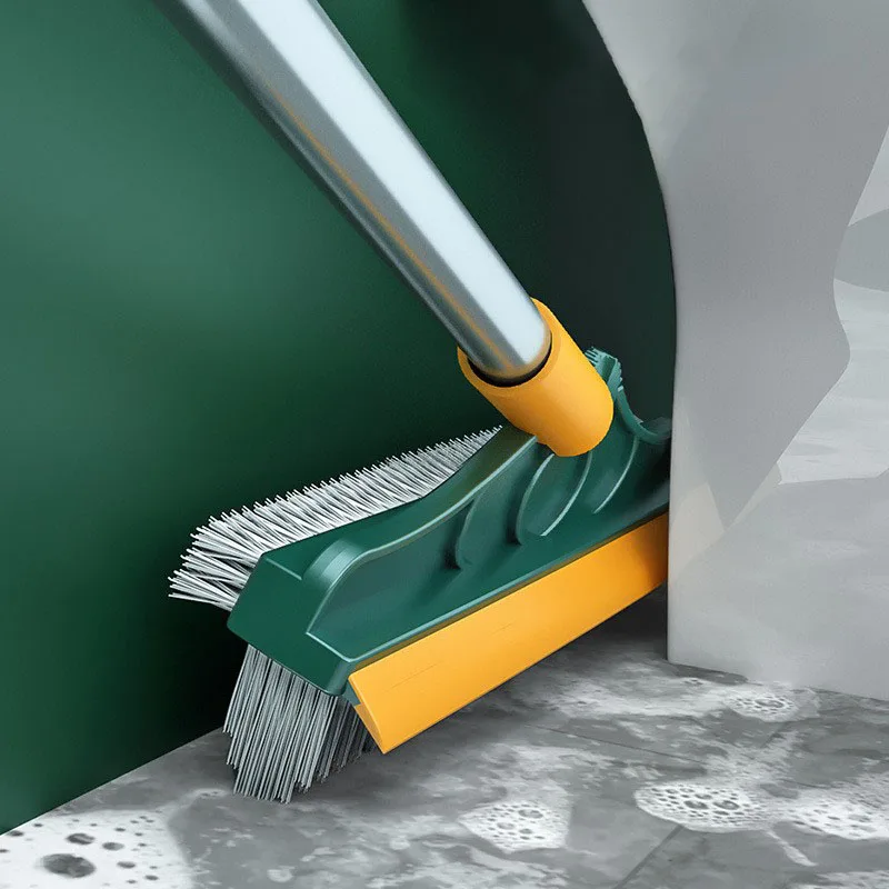3 in 1 Bathroom Floor Seam Brush Long Handled Hard Bristled Cleaning Brush Bathroom Floor Brush