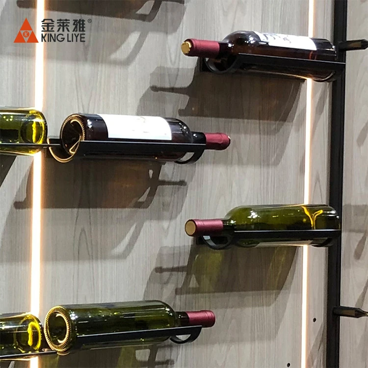 Kingliye Wine Rack Wine Display Rack Metal Wine Rack Wall Mounted