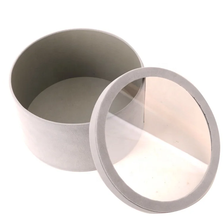 Ящик для цветов витрина цветочных композиций белая круглая коробка