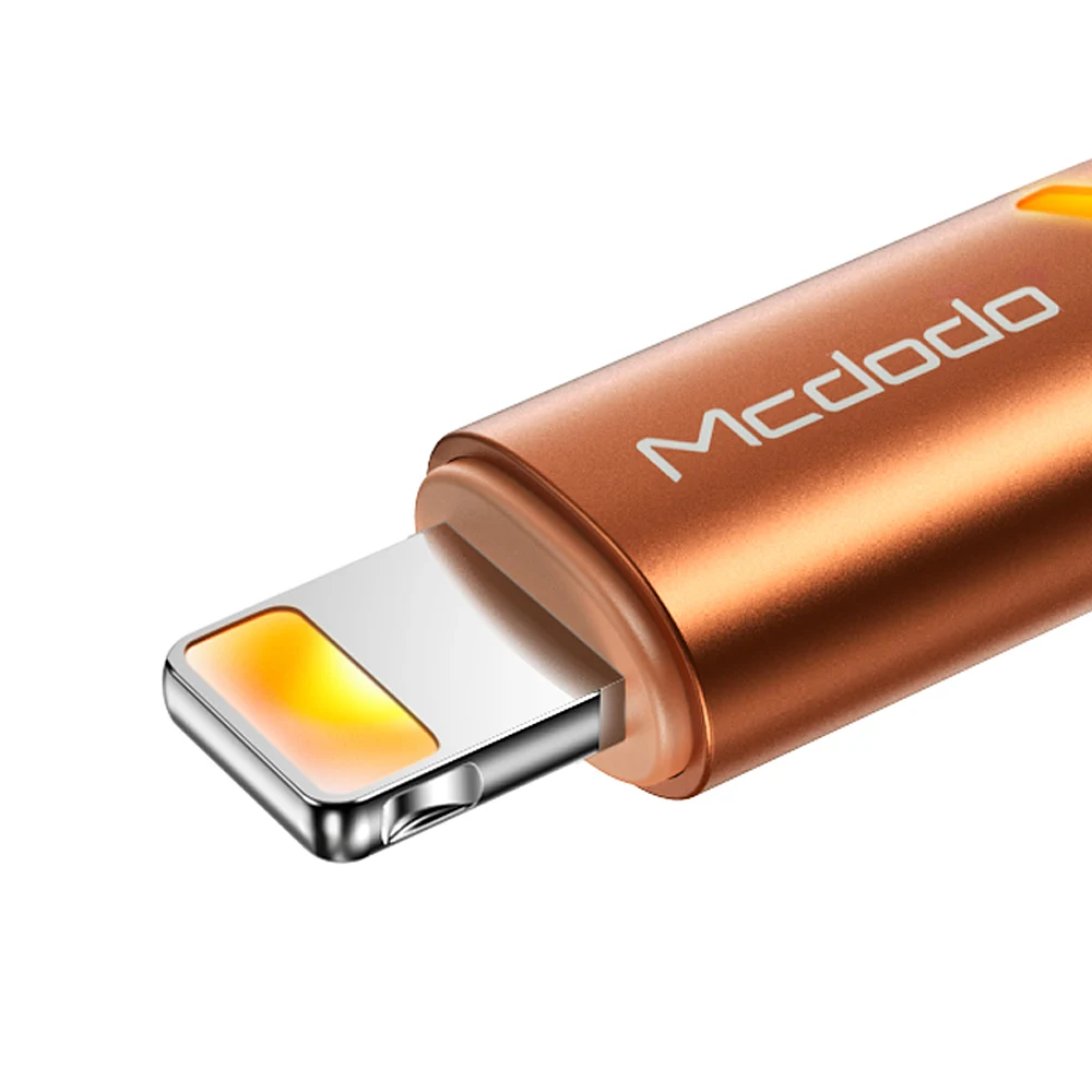  MCDODO новый дизайн светодиодное освещение кабель для передачи данных USB шнур быстрой зарядки с нейлоновой оплеткой 8 pin Быстрая зарядка зарядного устройства