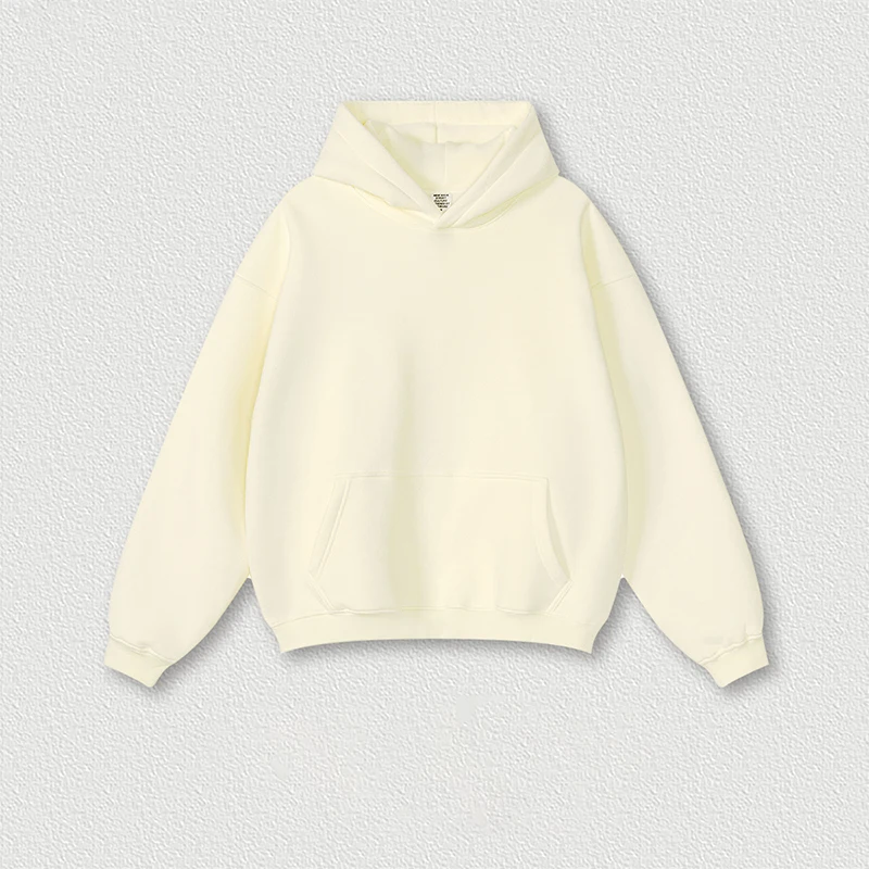 YLS Luxury Unisex Hoodies Oversized Printed Best Quality Hoody Knitted Stringless 345gsm Cotton Fleece Blank Plain Hoodies