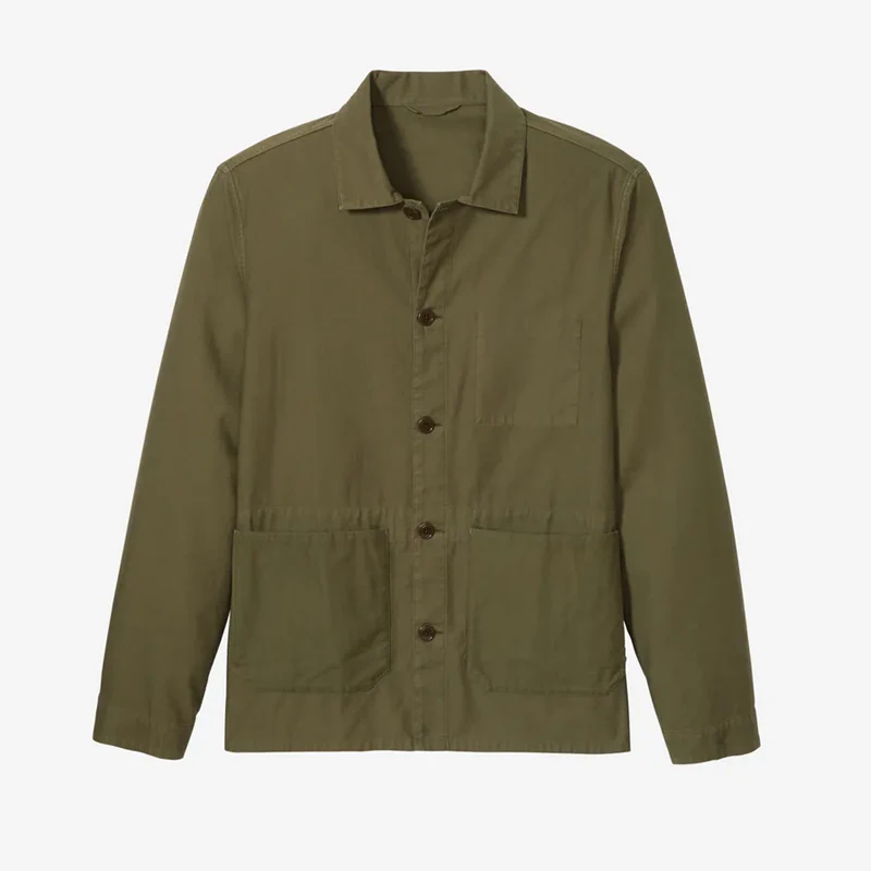 Men cotton chore jacket shirt T will botton shirt jacket for work