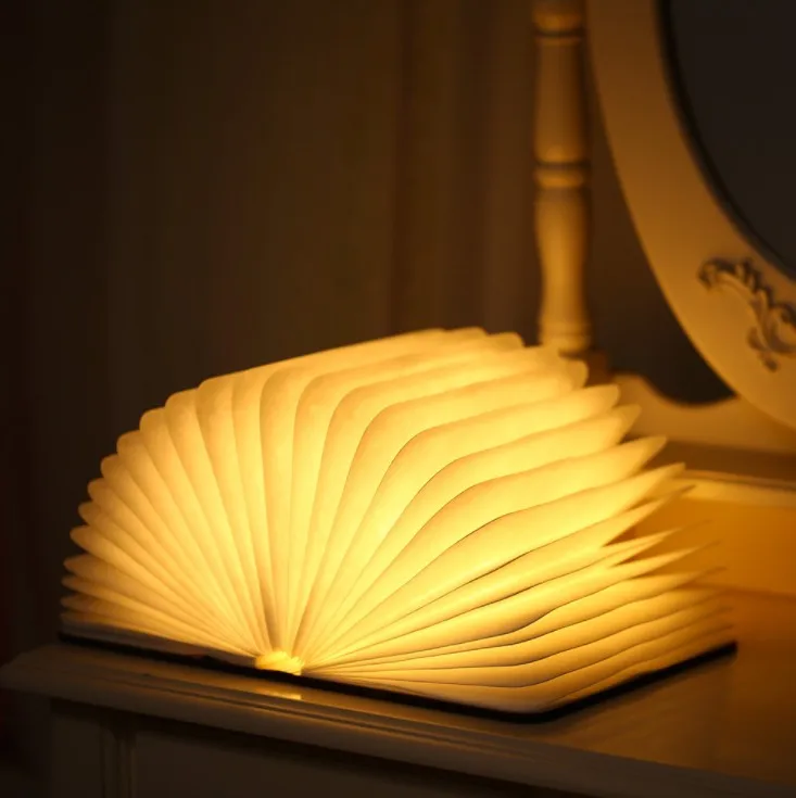 USB Rechargeable Wooden flexible LED Night Light LED Book Lamp For Lighting Decoration