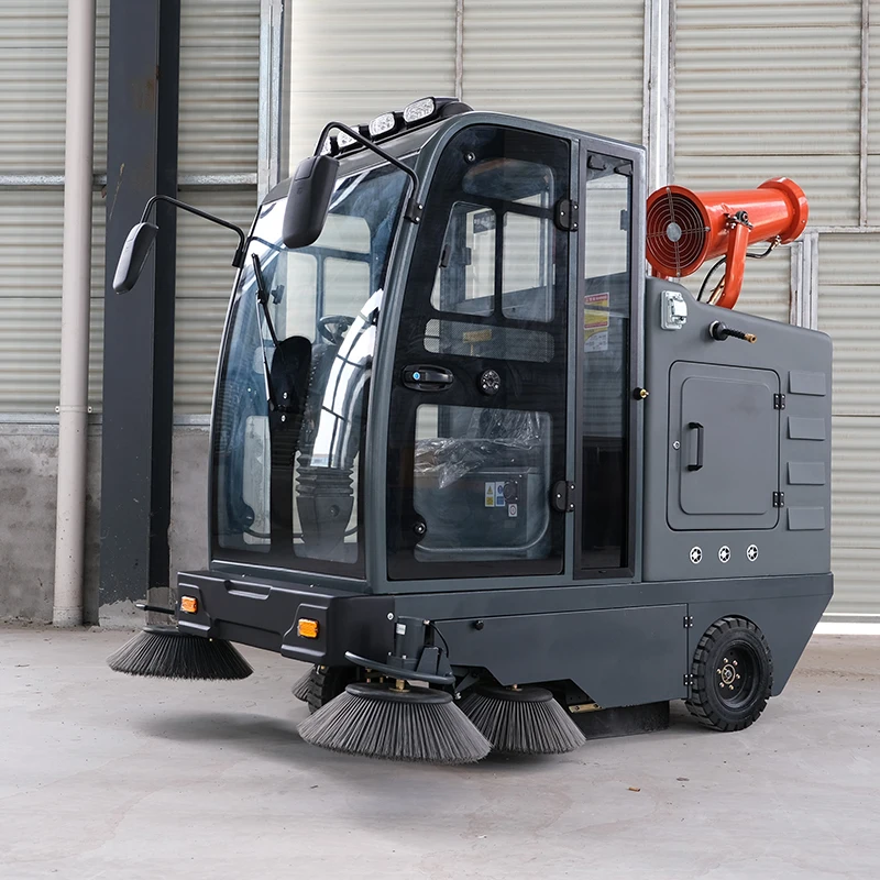 Industrial Vacuum Sweeper Machine Pure Electric Ride-On Road Sweeper S19 New Include Motor Pump Engine Gear