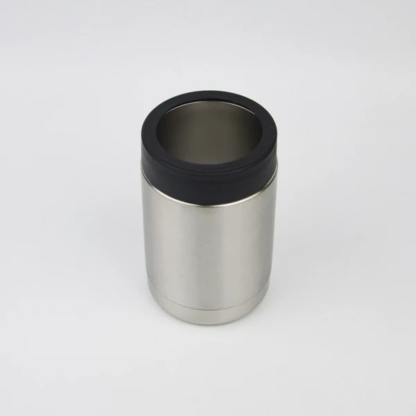 12oz Double wall stainless steel vacuum insulated beer bottle insulator metal can cooler holder can coolers