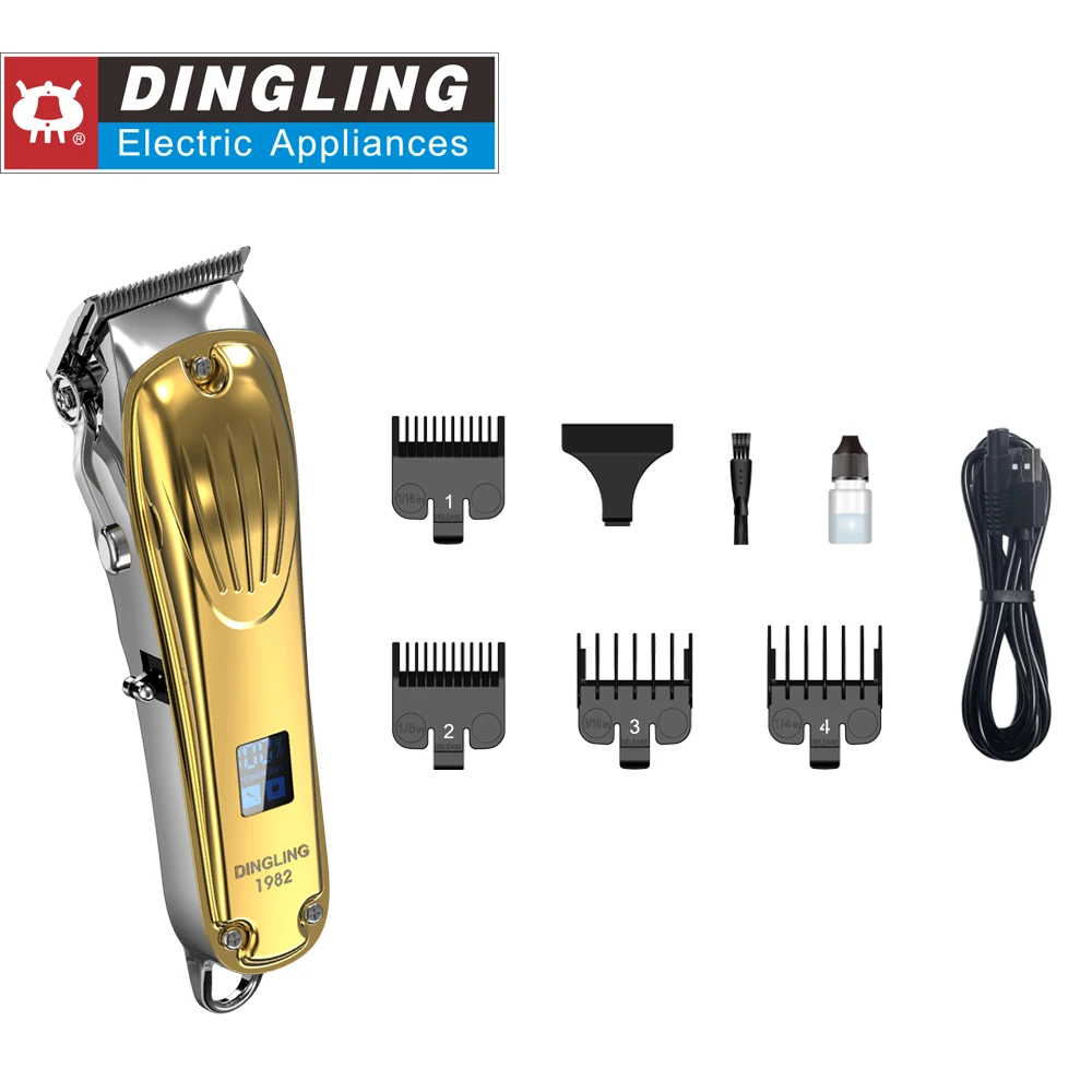 Dingling Special Design Widely Used hair clipper set rechargeable electric hair clippers