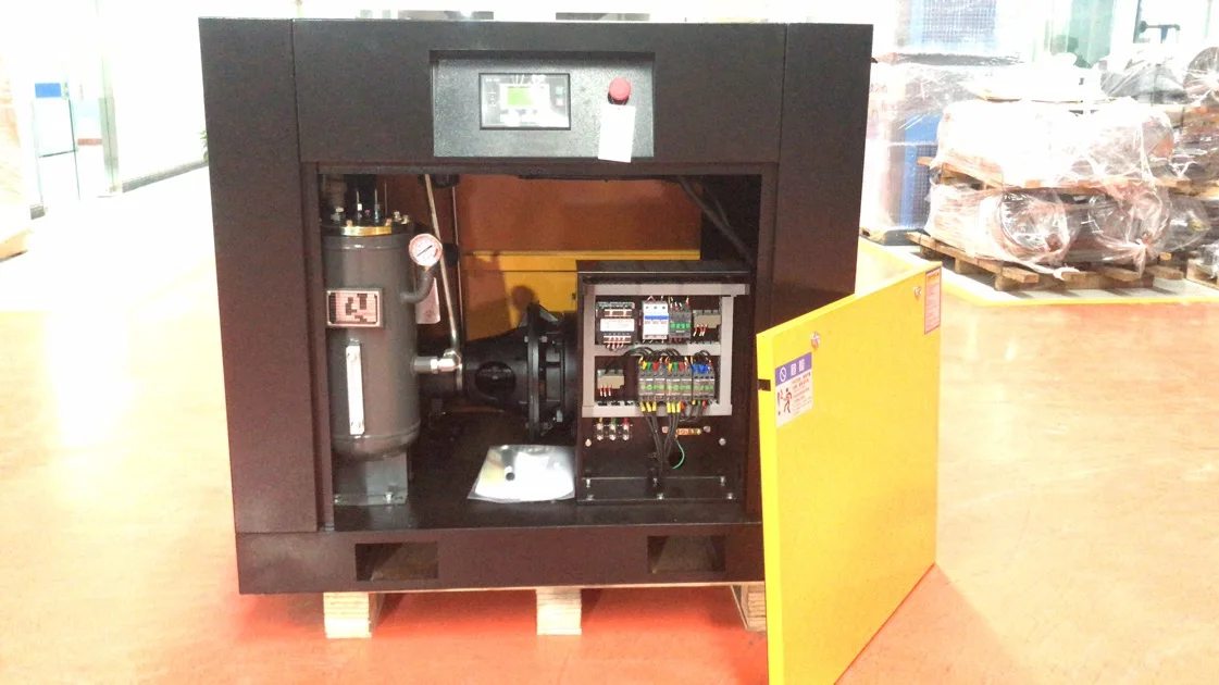 Горячая Распродажа 11KW компрессор 15hp винтовой воздушный компрессор воздушное охлаждение роторные промышленные компрессоры