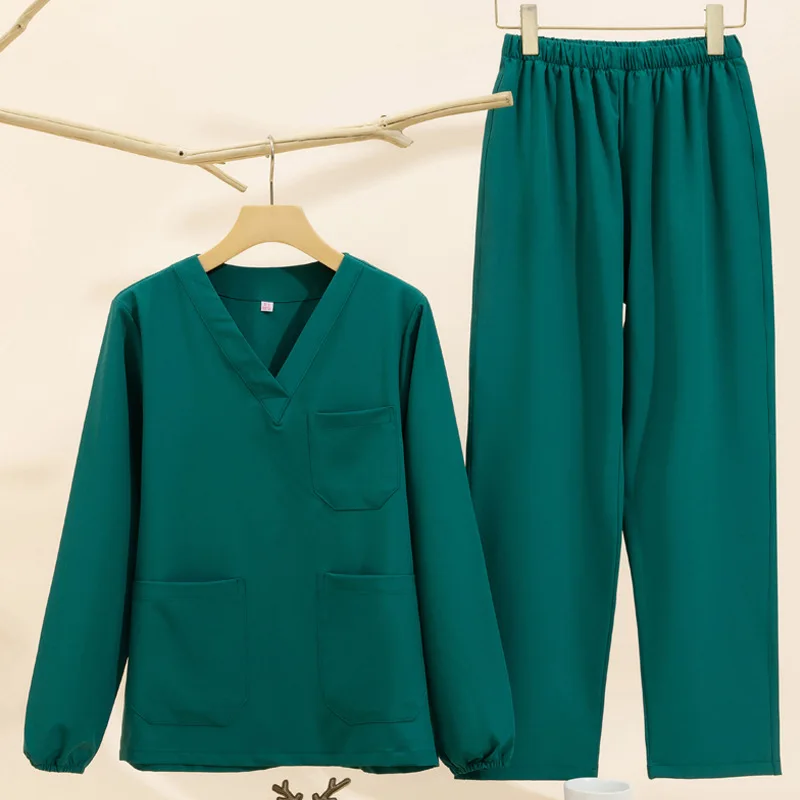 Custom Scrubs Uniforms Sets Light Color Plus Size Doctor Hospital Medical Elastic Waist Jogger Nursing Scrubs