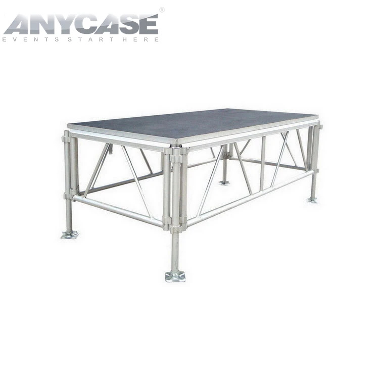 ACS 4x8ft Adjustable Height Indoor Outdoor Large Event Lighting Stage Swimming Pool Tempered Glass Wedding Dance Stage Platform