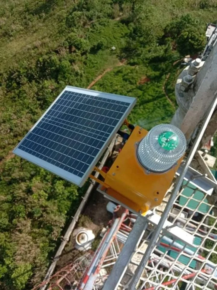 DLT10S LED Solar powered aircraft beacon light for tower crane,aircraft obstruction lamp