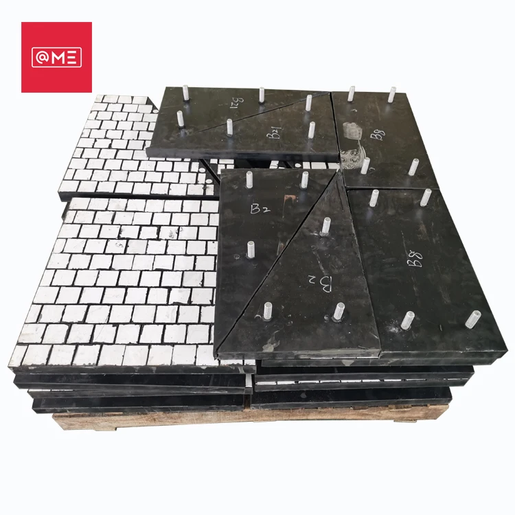 Mining Chute Alumina Rubber Ceramic Wear Liners