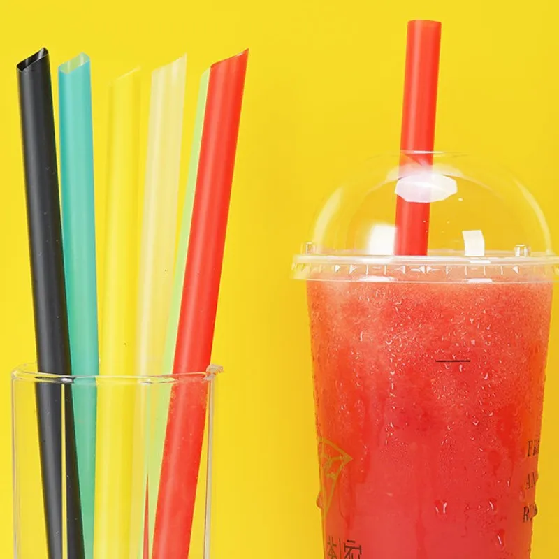 Eco Friendly Factory Price Plastic Straws Disposable Custom 190mm 230mm Plastic Colorful Straws