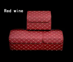 high quality leather car storage bag for Car Trunk Storage Organizerbag