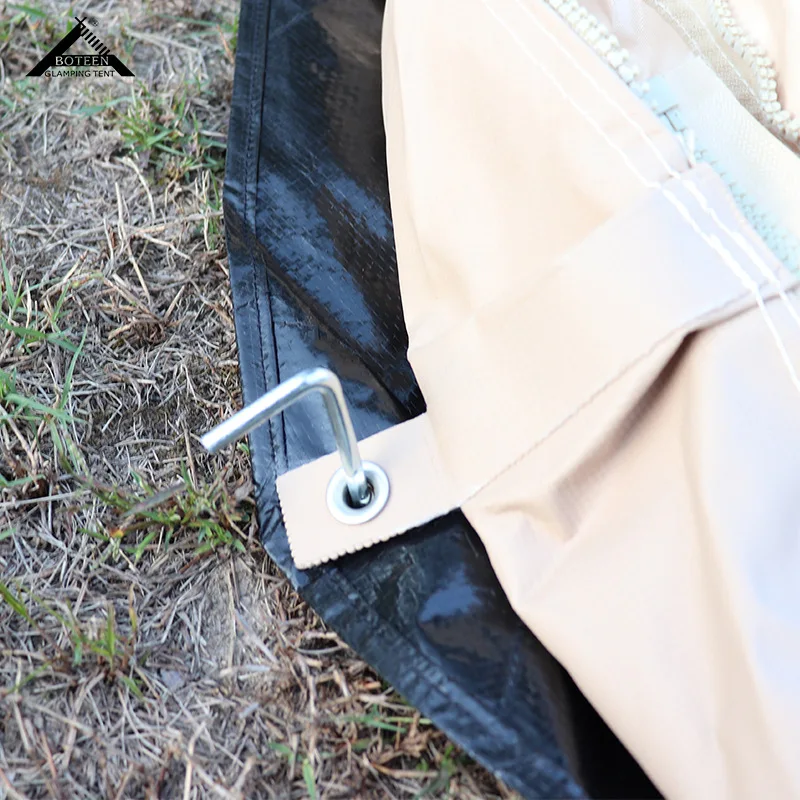 Factory Cheap Round Waterproof Flooring Ground Mat 3m 4m 5m 6m 7m Canvas Bell Tent Groundsheet For Sale