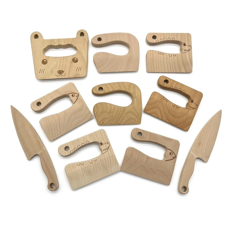 Производители поставляют Детские кухонные инструменты деревянные ножи для резки фруктов и овощей детские деревянные ножи игрушки «сделай сам»