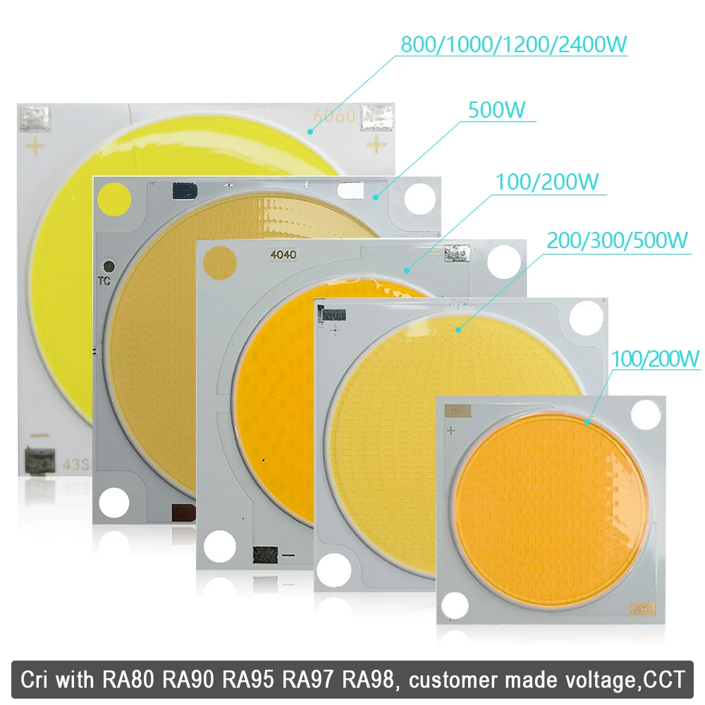 High Cri 500W 72V Ceramic Cob Led 500W Grow 600W 400W Epistar Cob Led Diodes 4500K 5000K 5600K Cob Chip