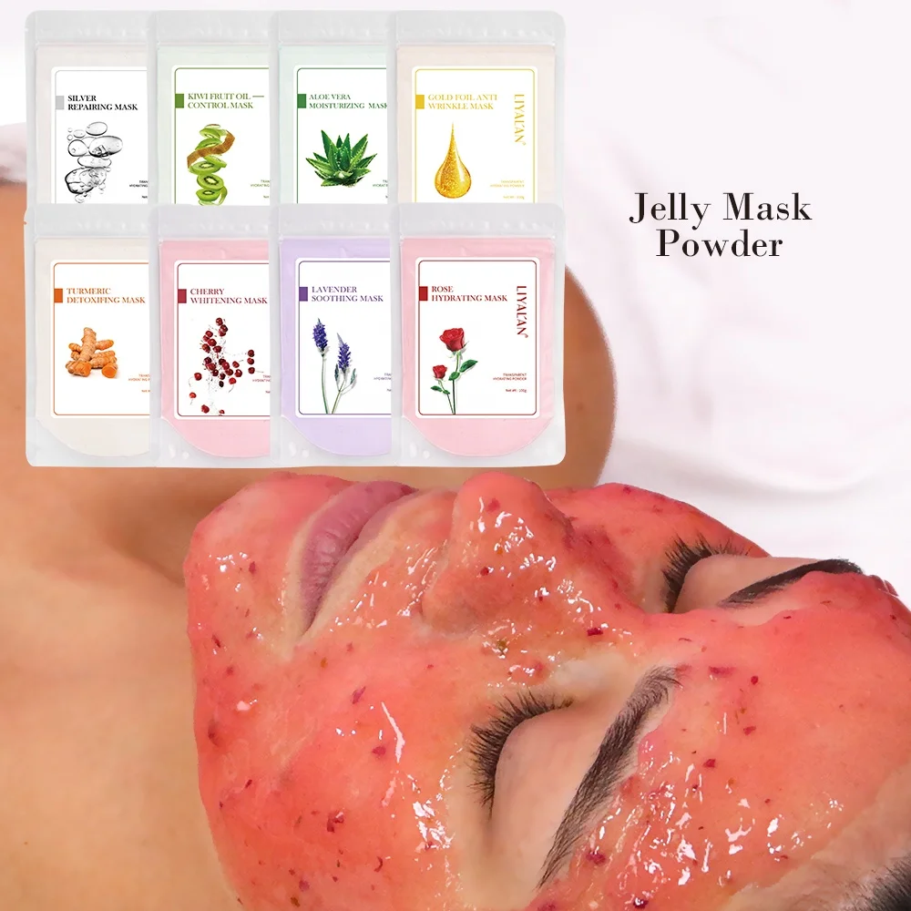 Jelly Mask Face Beauty Skin Whitening Moisturizing Rose Lavender Facial Hydro Jellymask Powder
