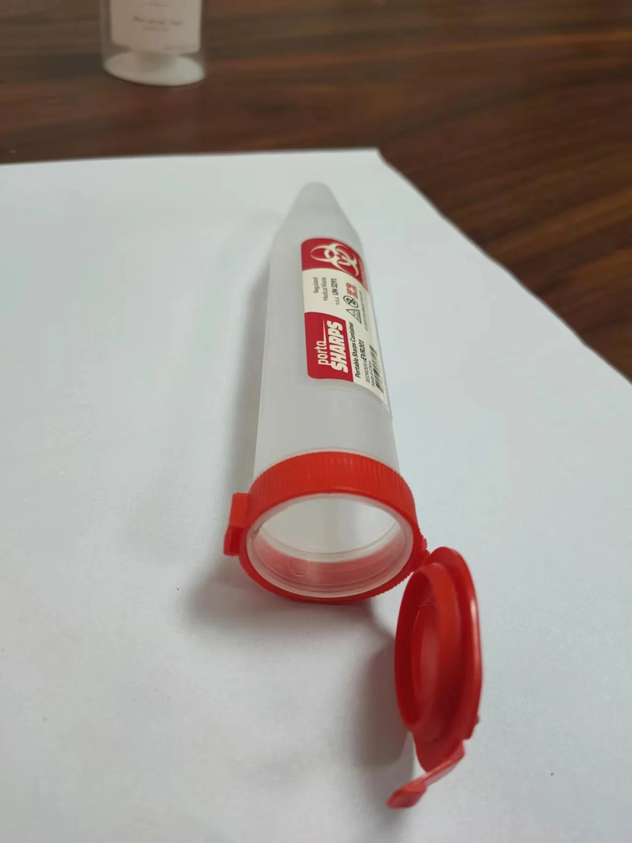 0.1L Mini size Sharps Container First aid kit travel sharp containers carry in bag sharp waste box