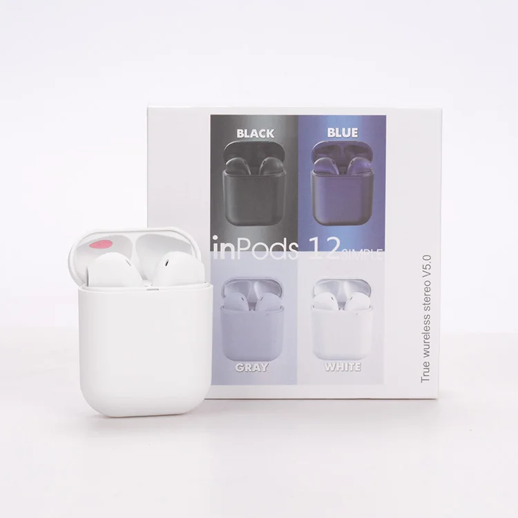  Inpods 12 Macaron OEM Высокое качество спрос Портативный прочный профессиональный мини водонепроницаемый долгий режим ожидания наушники 1:1