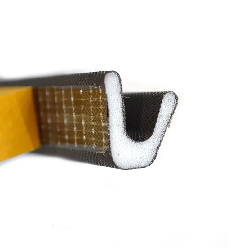 V shaped  Seal Weather Stripping Self-Adhesive PU Foam Door Frame Seal Door Jamb Weatherstrip