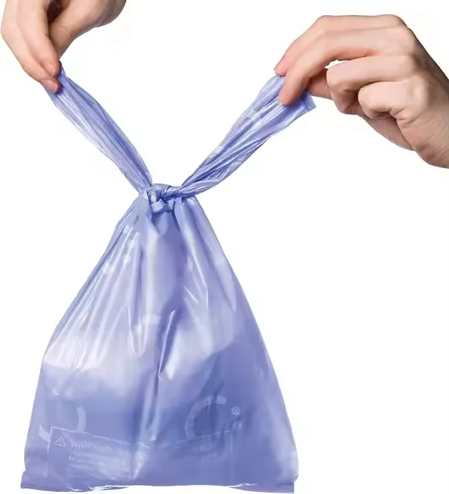 Custom Disposable Baby Diaper Waste Nappy Sack Bags 200 or 400 package Eco-Friendly Nappy Baby Trash Bag For Trash Bin
